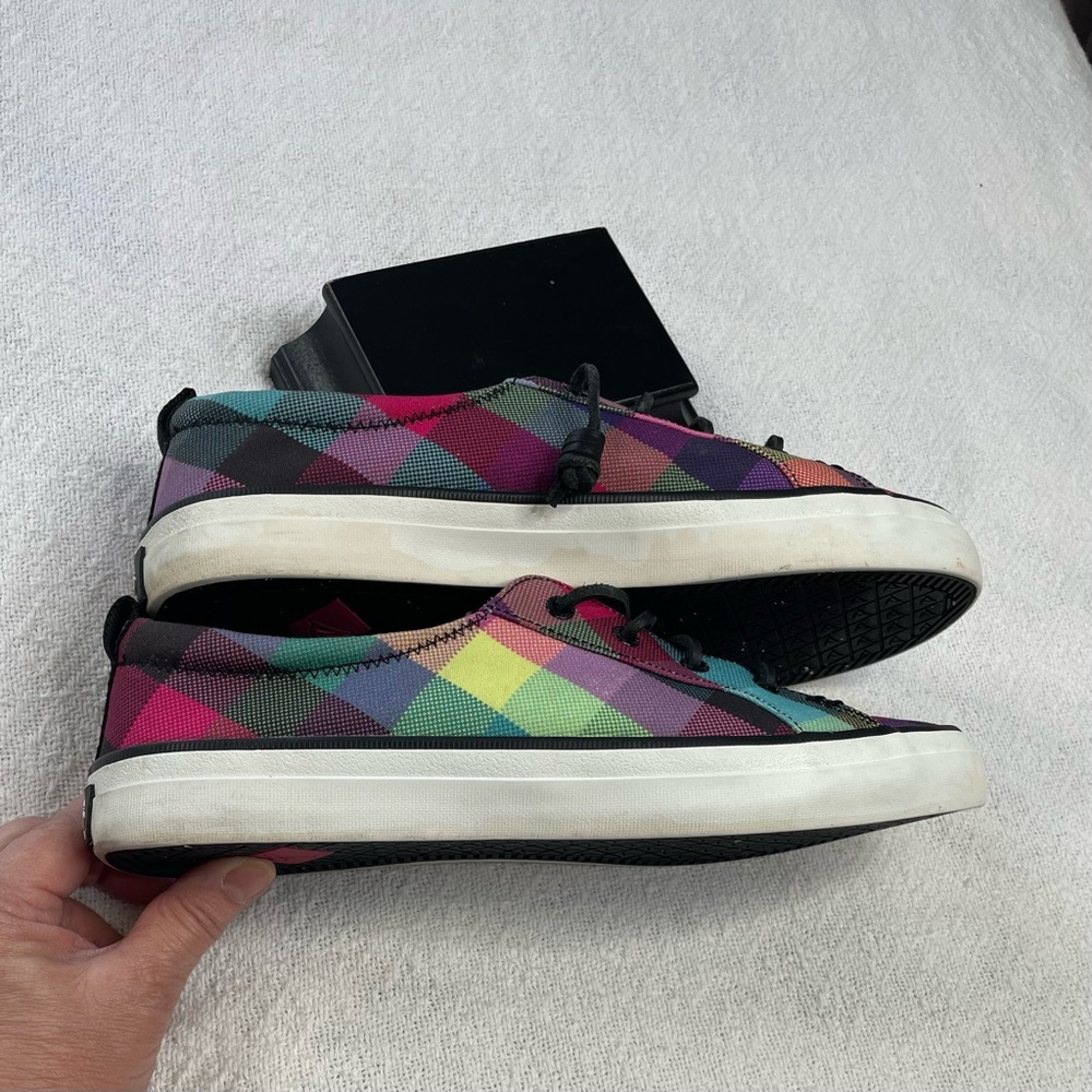 Sperry Women's Colorful Plaid Sneakers~‎ Sz 9.5 - Picture 6 of 11